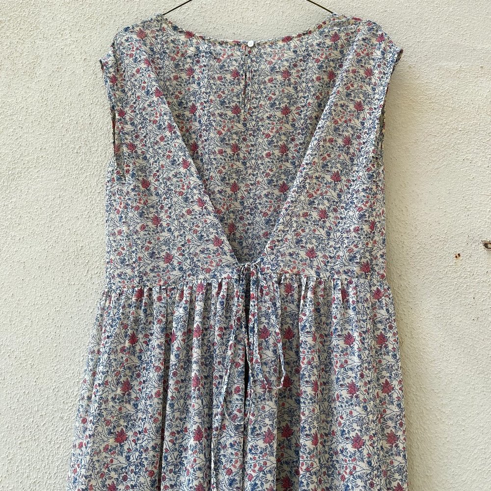 Madewell Chiffon Sharon Tie back Floral Babydoll Dress - Picture 7 of 9
